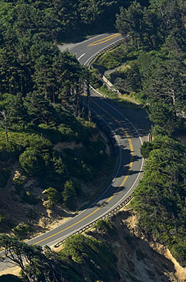 OR: South Coast Region, Lane County, Pacific Coast, Cape Perpetua Area, Cape Perpetua National Scenic Area, Cape Perpetua Overlook, US 101 runs along the cape's cliffs [Ask for #276.999.]