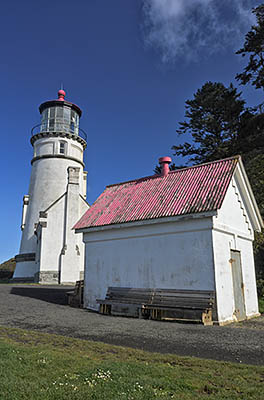 OR: South Coast Region, Lane County, Pacific Coast, Cape Perpetua Area, Heceta Head, Lighthouse tower [Ask for #278.082.]